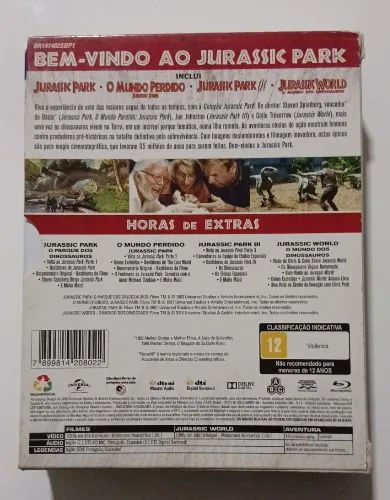 Blu-ray Coleção Jurassic Park 4 filmes - Foto 3