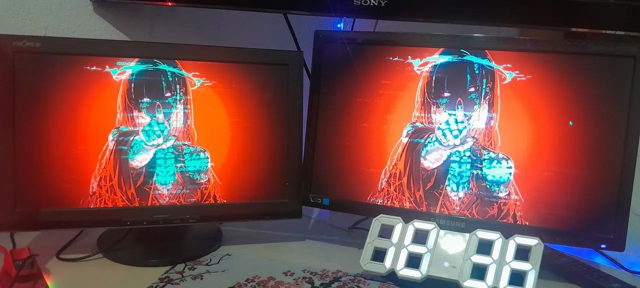 2 monitores funcionando perfeitamente, nenhum pixel queimado, entrada vga. Preço negocial - Foto 4