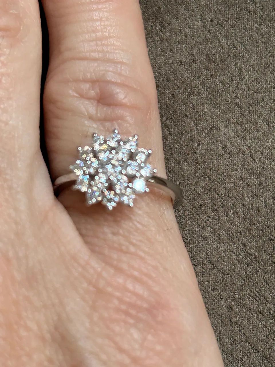 Anel chuveiro Moissanite - Foto 4