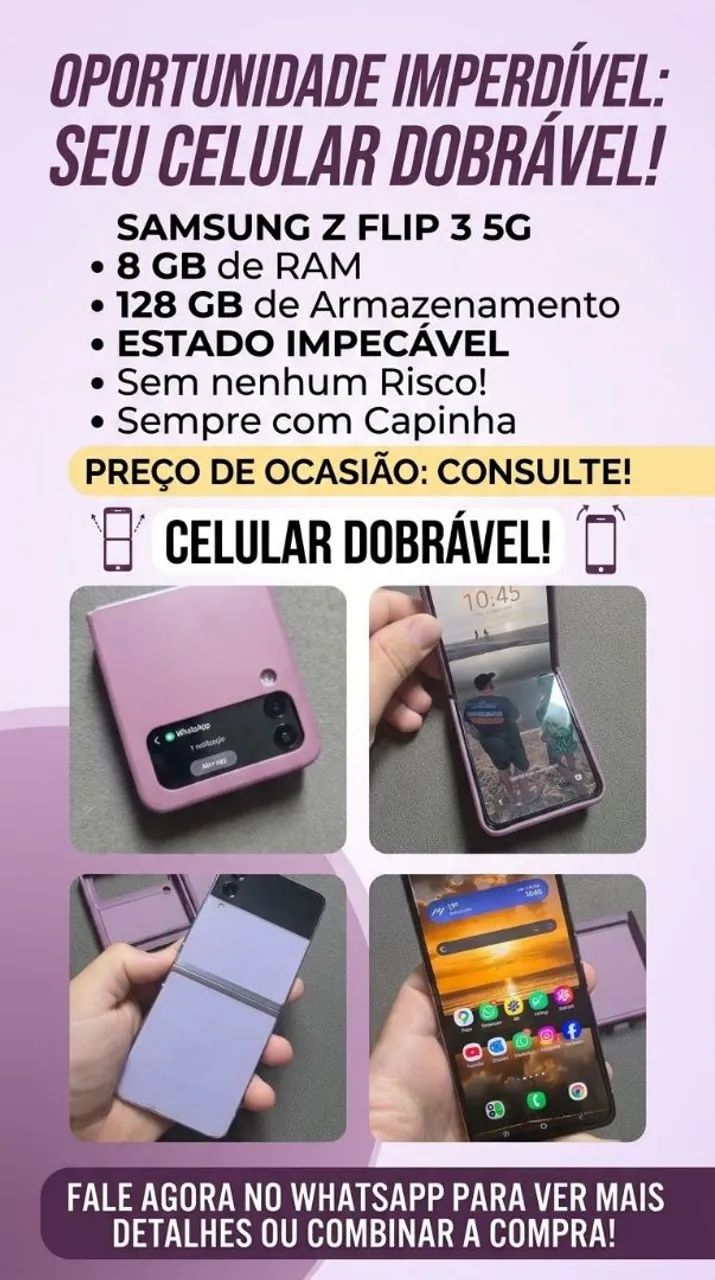 Samsung Z Flip3 5g 128gb - Foto 2