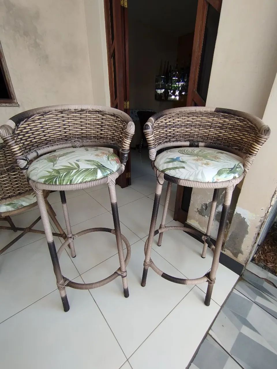 Banquetas em vime