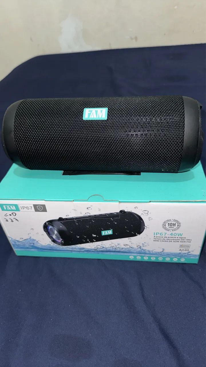 Caixa de som portátil Bluetooth FAM
