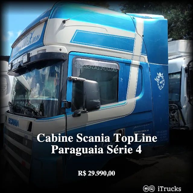 Cabine Scania TopLine Paraguaia Teto Alto Leito Série 4 - Foto 12
