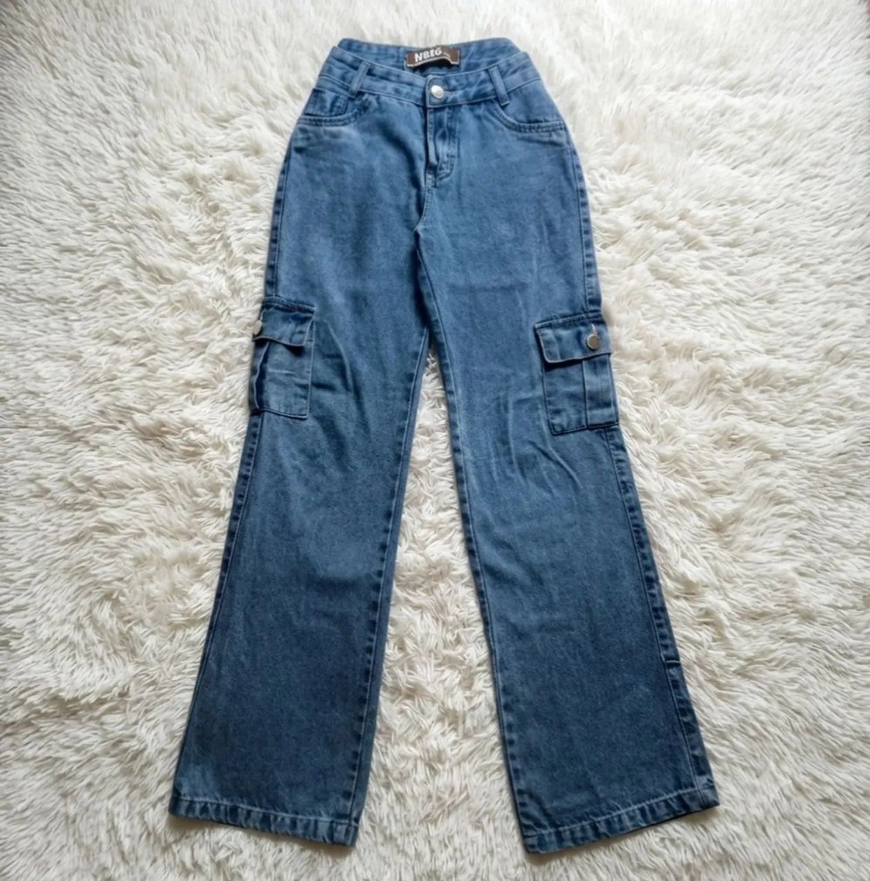 Calça cargo marmorizada lavagem clara  - Foto 2