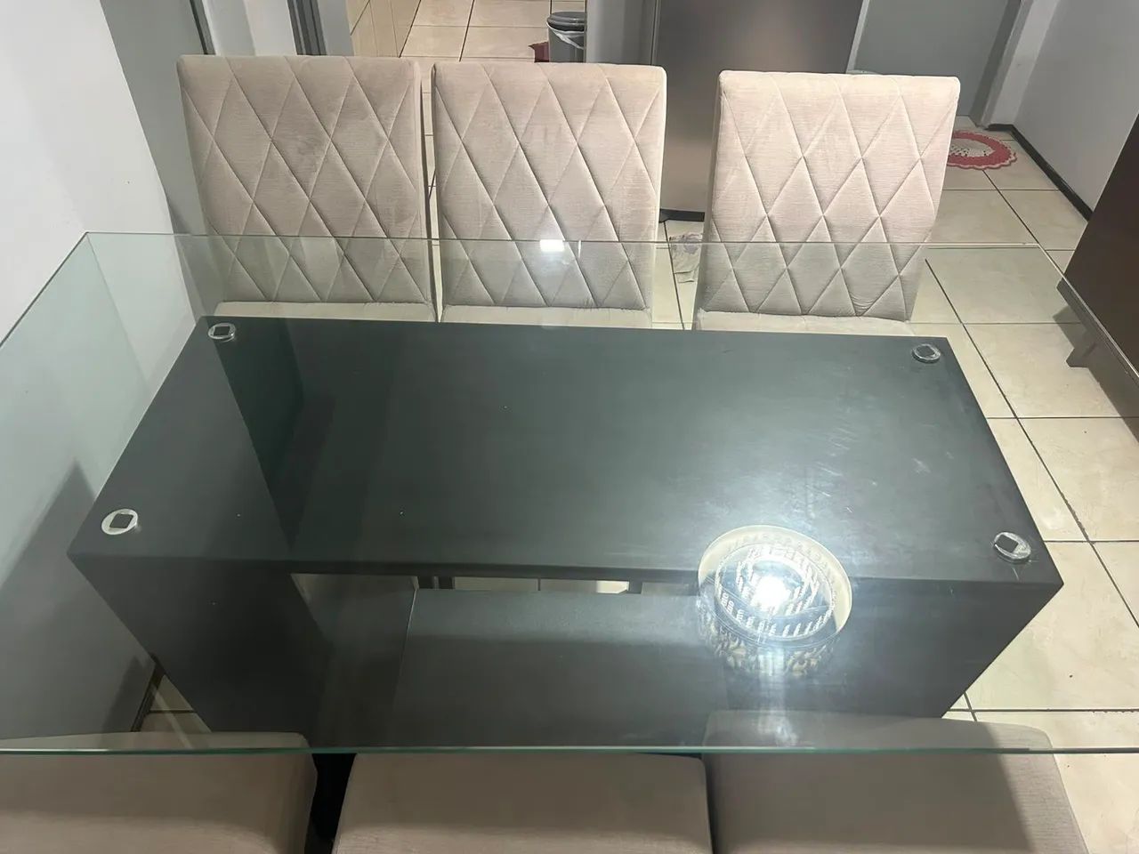 Mesa com 6 cadeiras - tamanho 0,90x1,60 - Foto 5