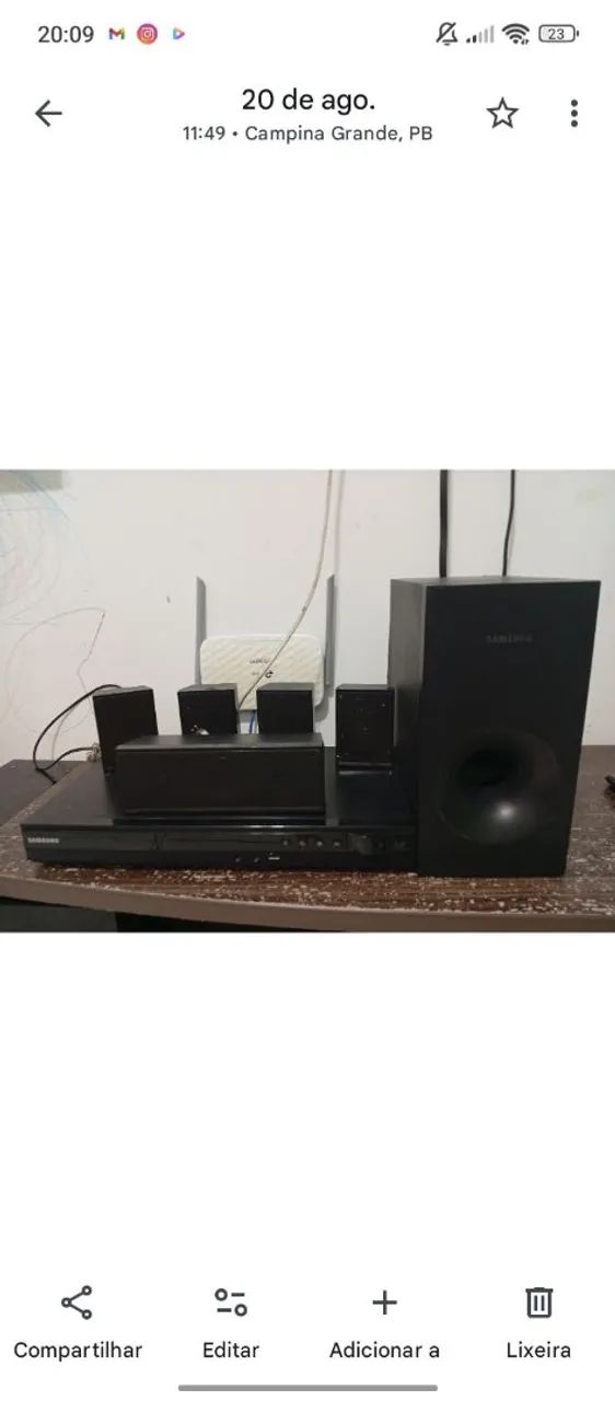 Home theater Samsung semi nova numca foi usada 