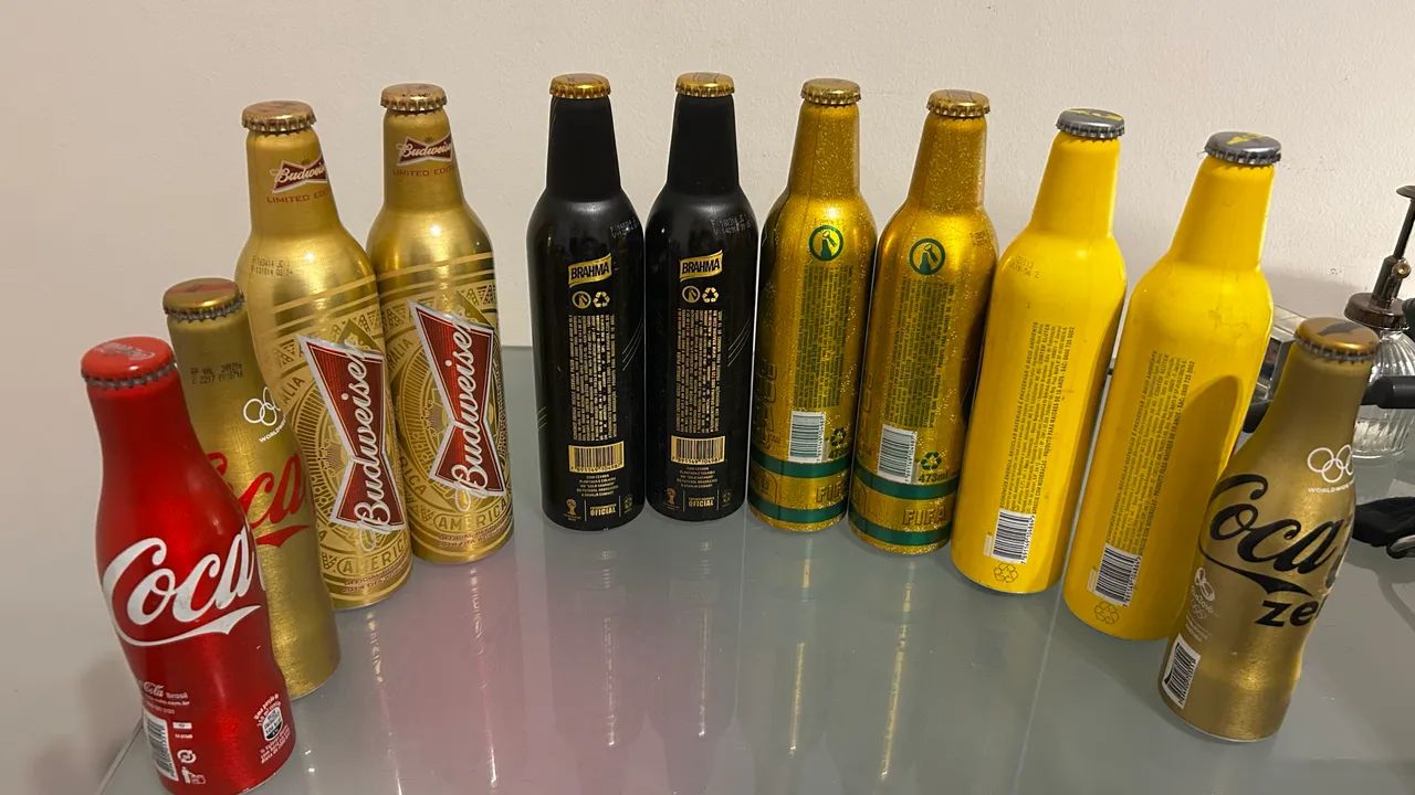 Coleção de Garrafas de Alumínio - Edições Especiais Copa, Olimpíadas e Marcas Icônicas - Foto 5