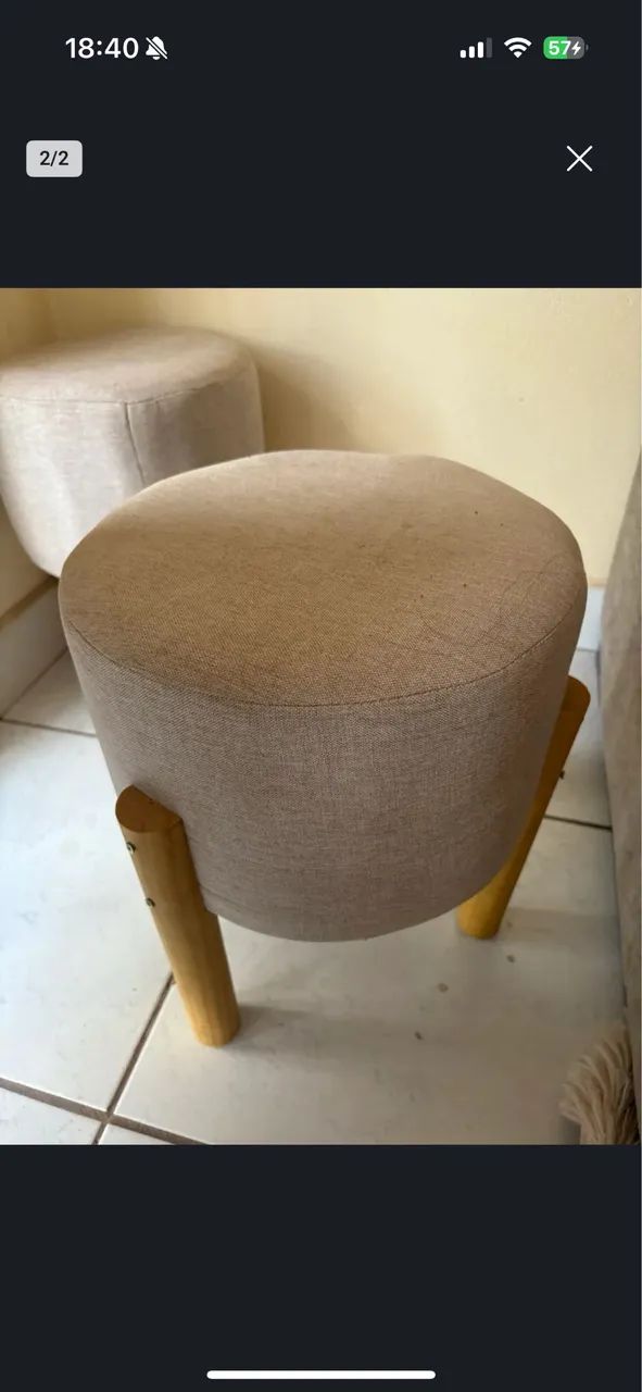 Poltronas Bege + mini puf  - Foto 4