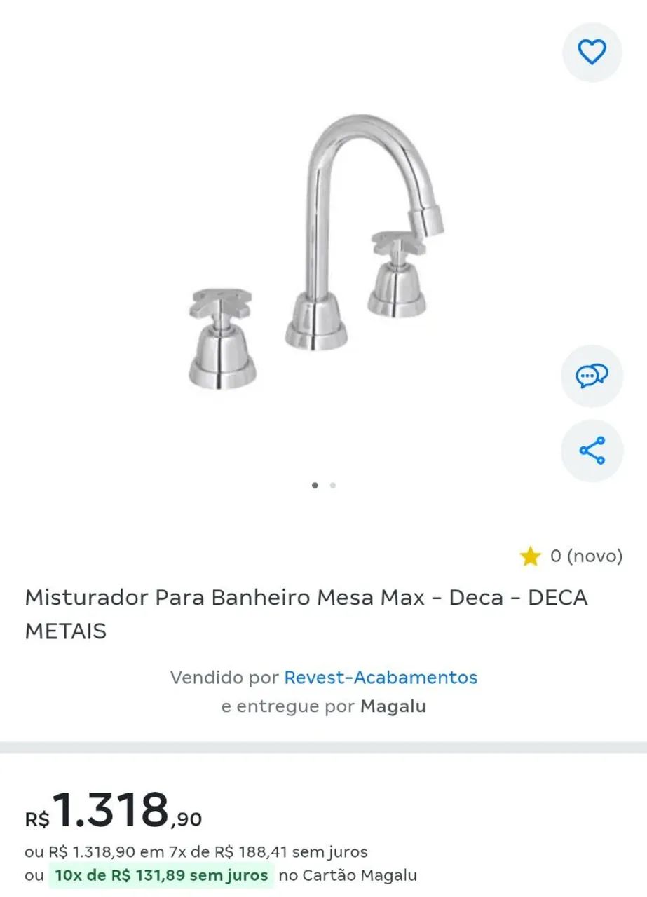 Torneira de lavatório deca 