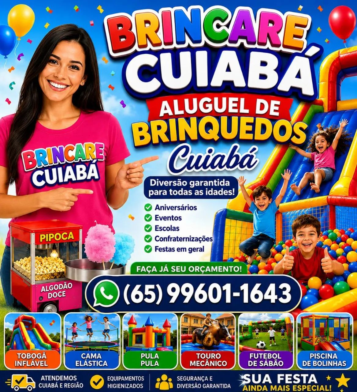 Aluguel de tobogã escorregador Cuiabá 
