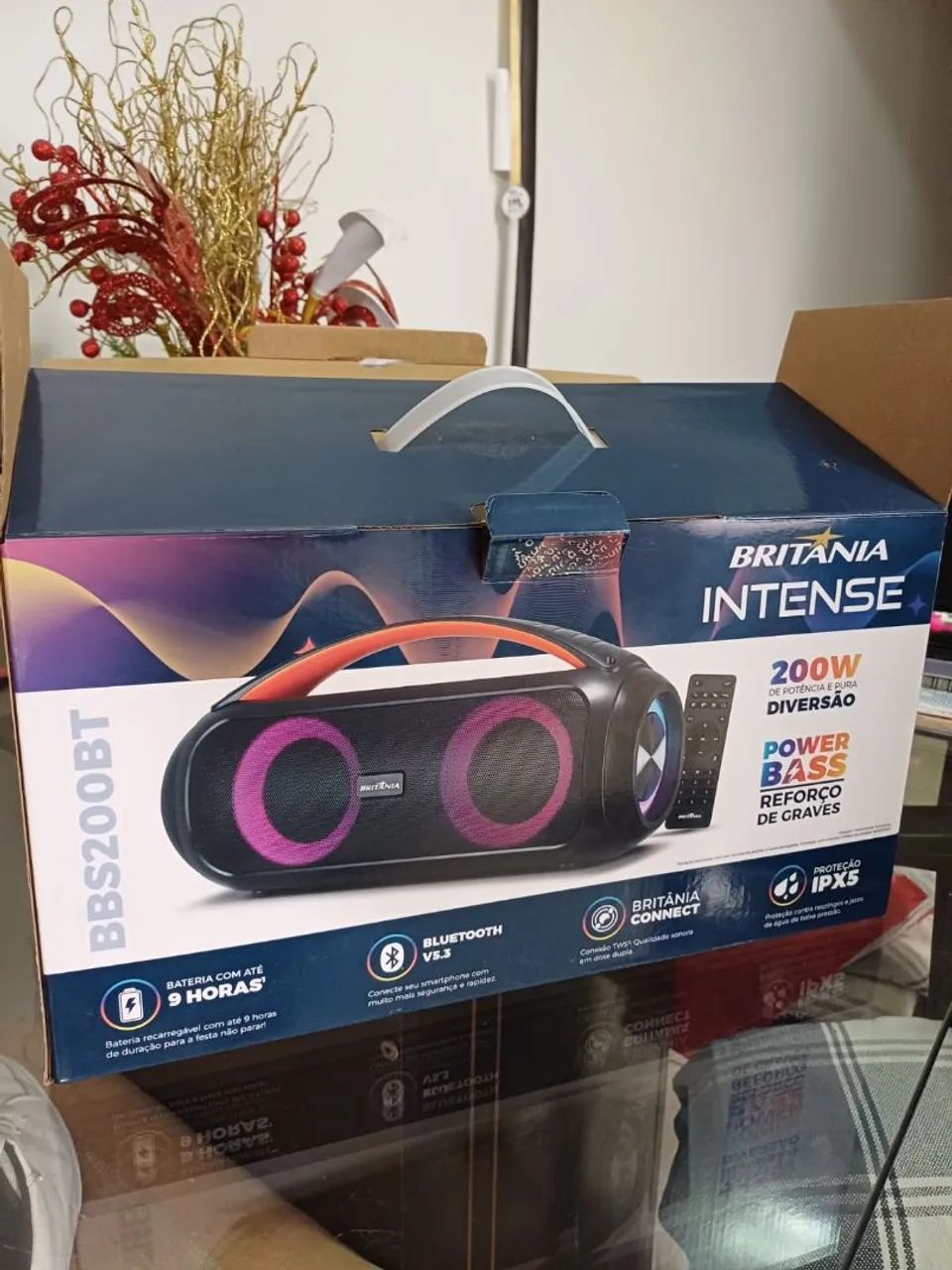 Caixa de som boombox britânia nova