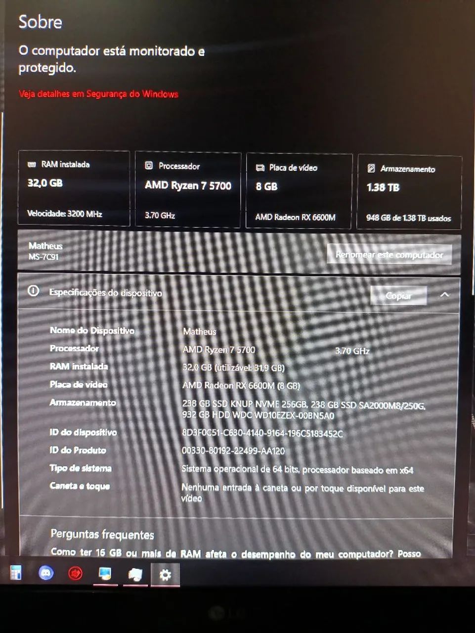 Ryzen 7 5700 32gb Rx6600M - Foto 3