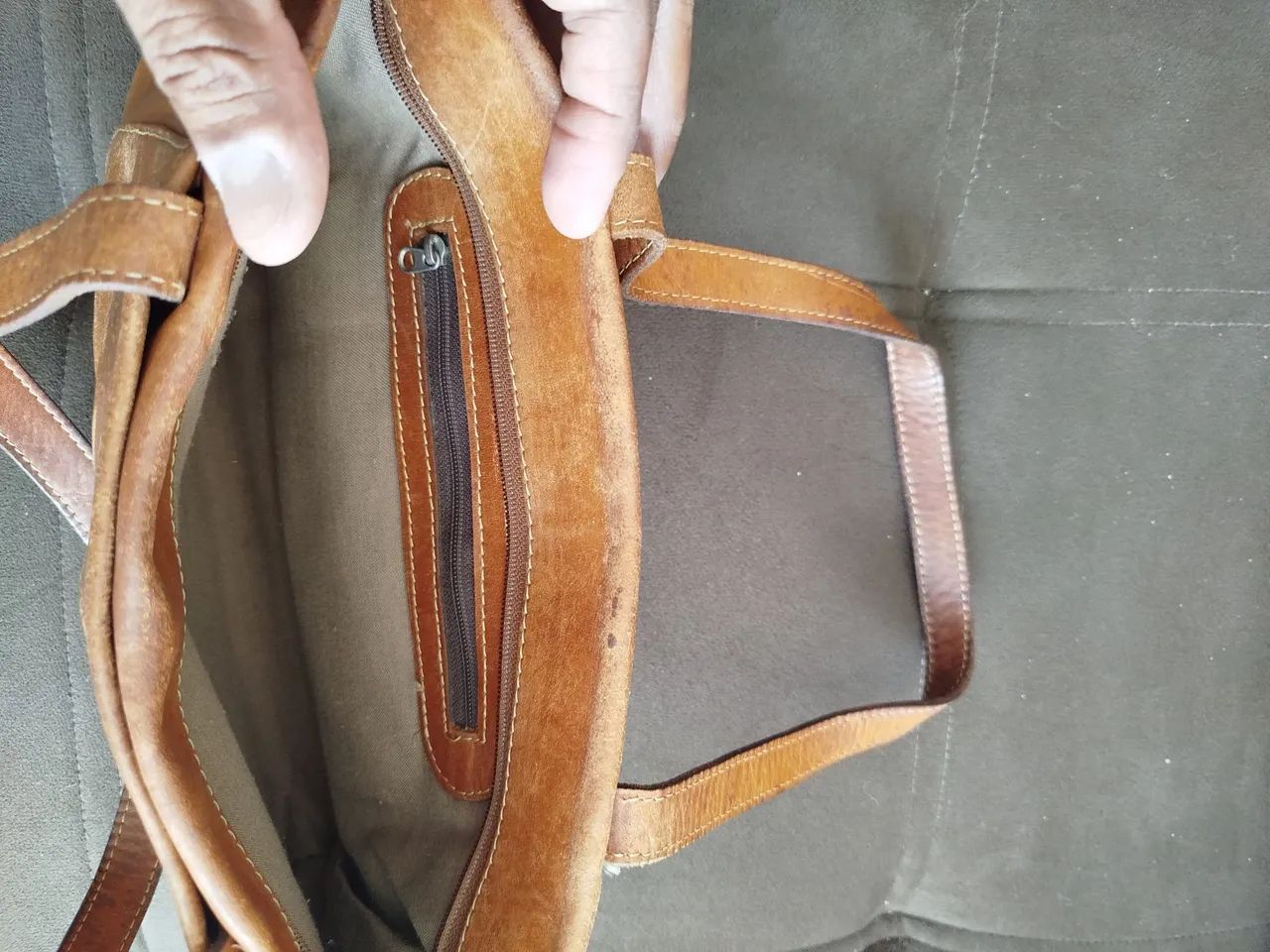 Bolsa de ombro em couro  - Foto 3