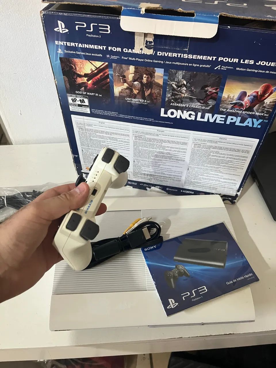 PlayStation 3 (White) 5780 jogos PS1;PS2 e Ps3 - Consoles de Vídeo