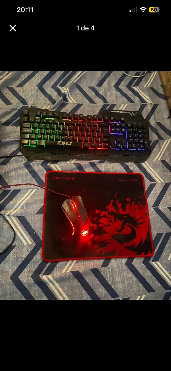 Mouse com mouse pad e teclado gamer!! - Foto 3