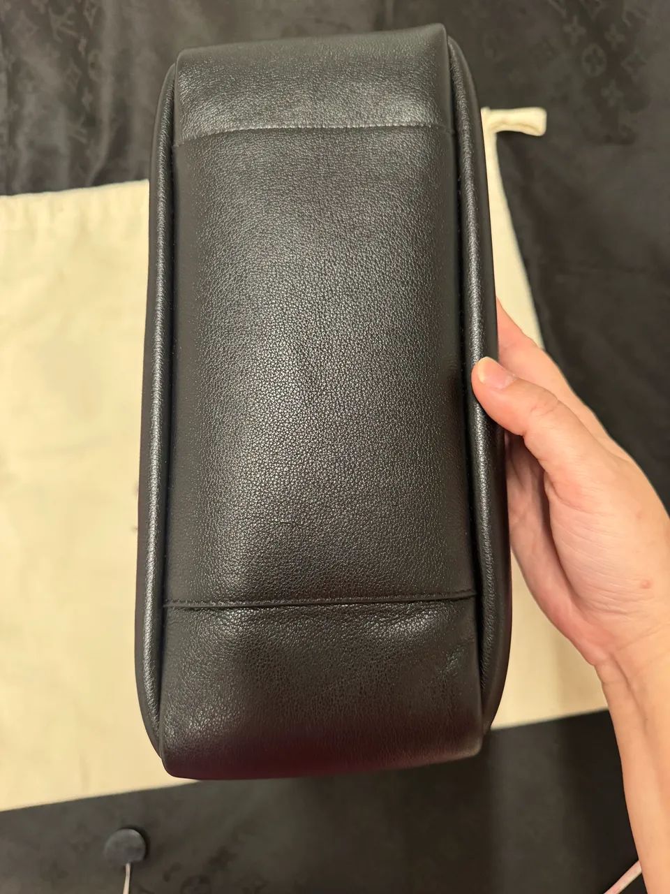 Bolsa de couro legítimo preto modelo italiano Yves Saint Laurent hobo - Foto 5
