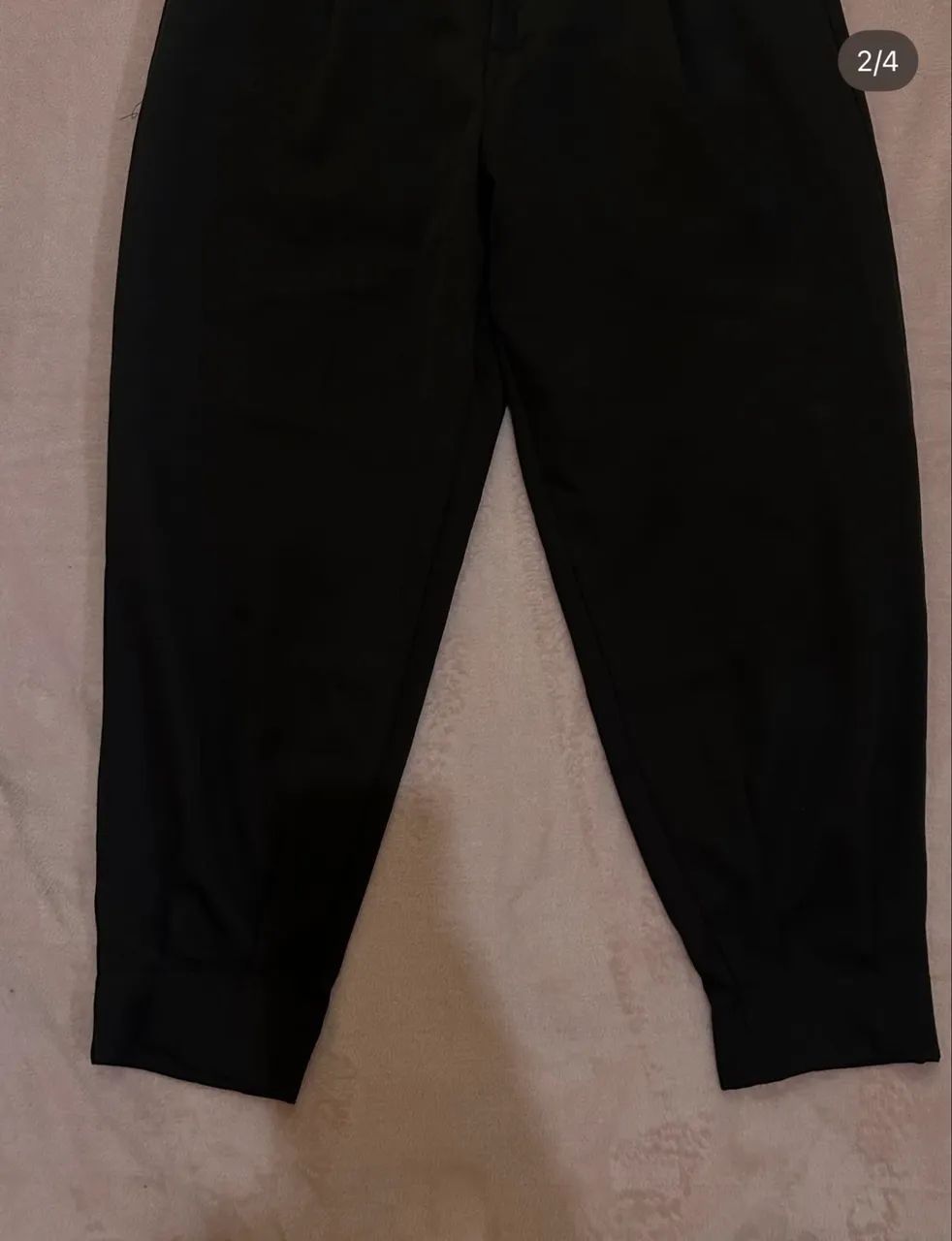 Calça preta de tecido - Foto 2