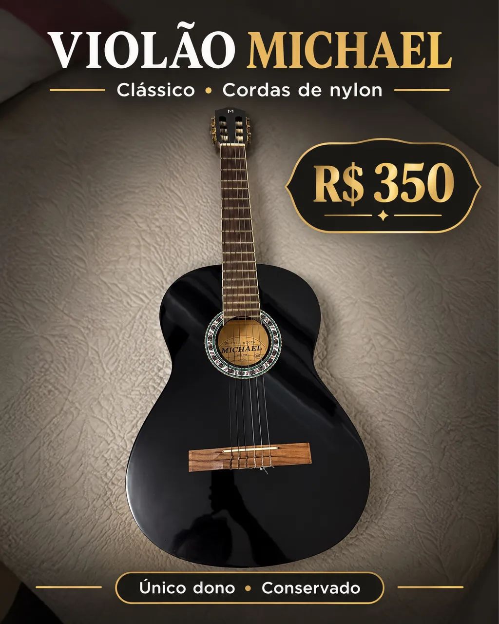 Violão Michael clássico conservado 