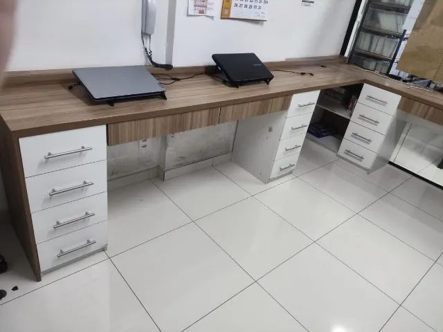 Mesa planejada em L em MDF premium - Foto 4