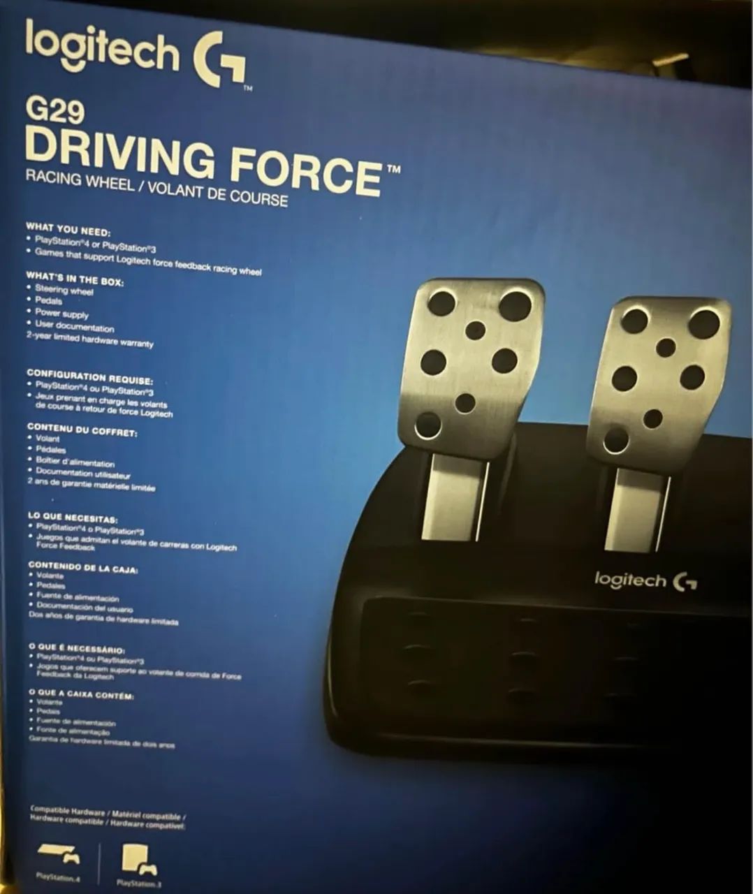 Volante e pedal para PS4 - Driving Force volante  - Foto 5