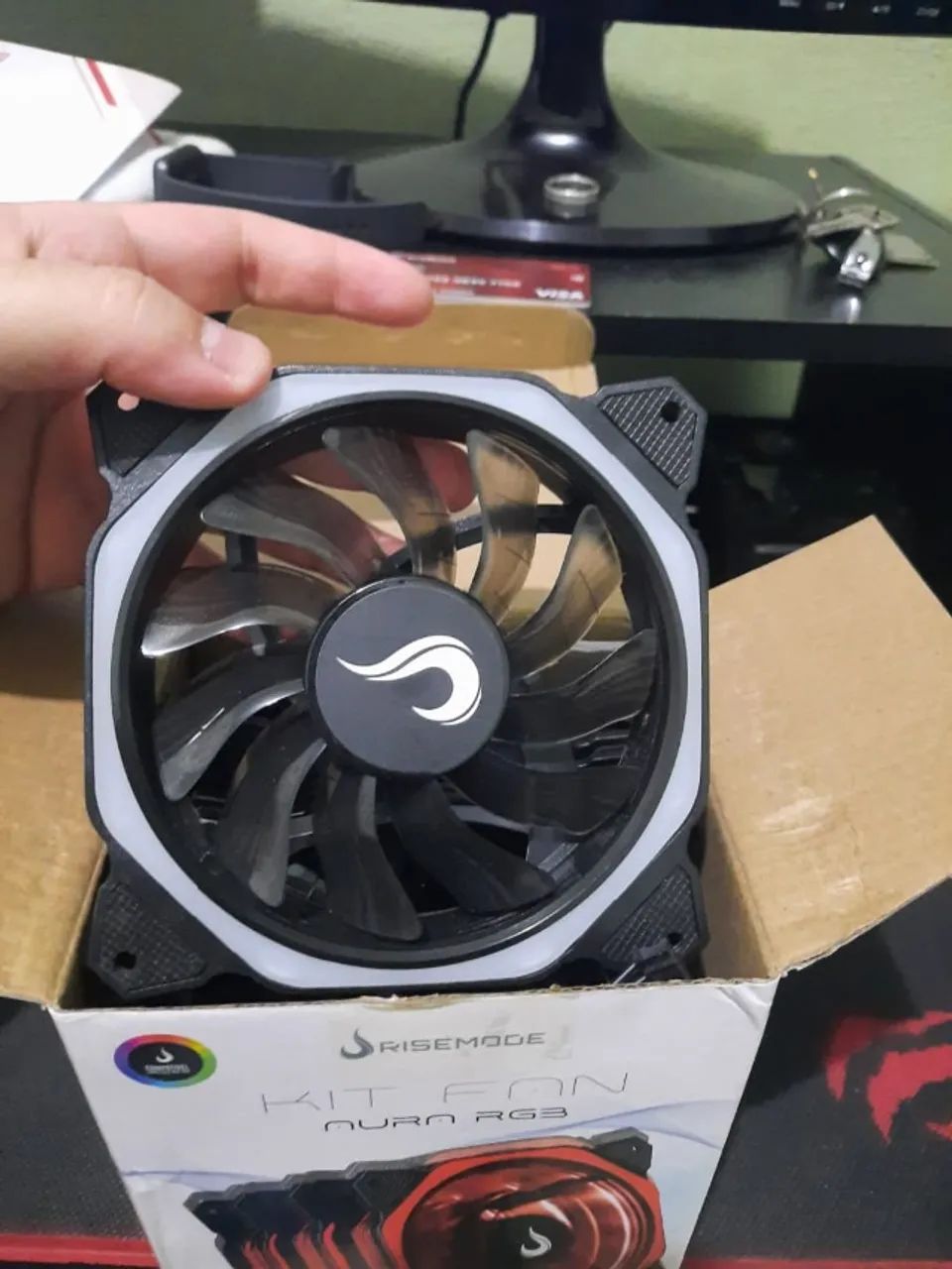 Kit de Fans RGB Rise Mode com Controladora - Foto 3