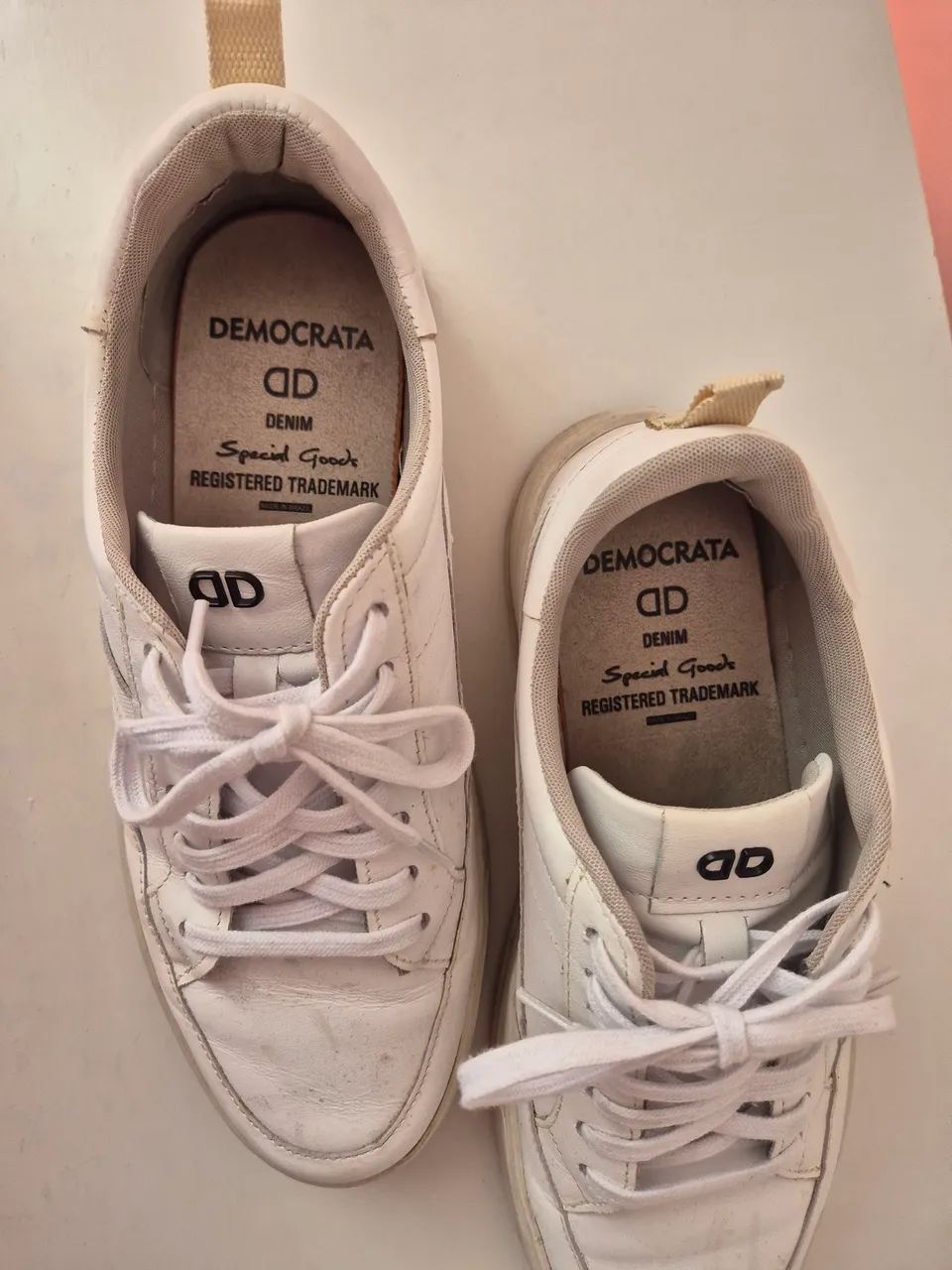 Tênis Democrata Couro Branco 41 - Foto 2