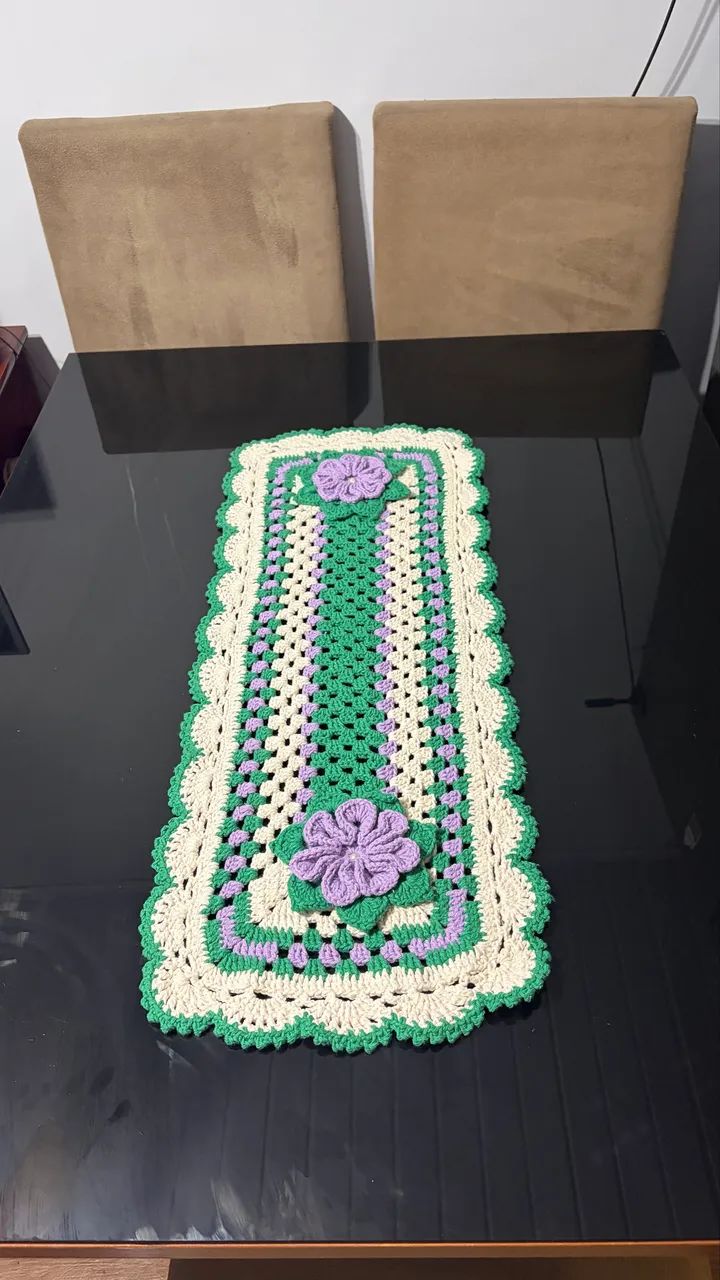 Trilho de Mesa de Crochê - Foto 3