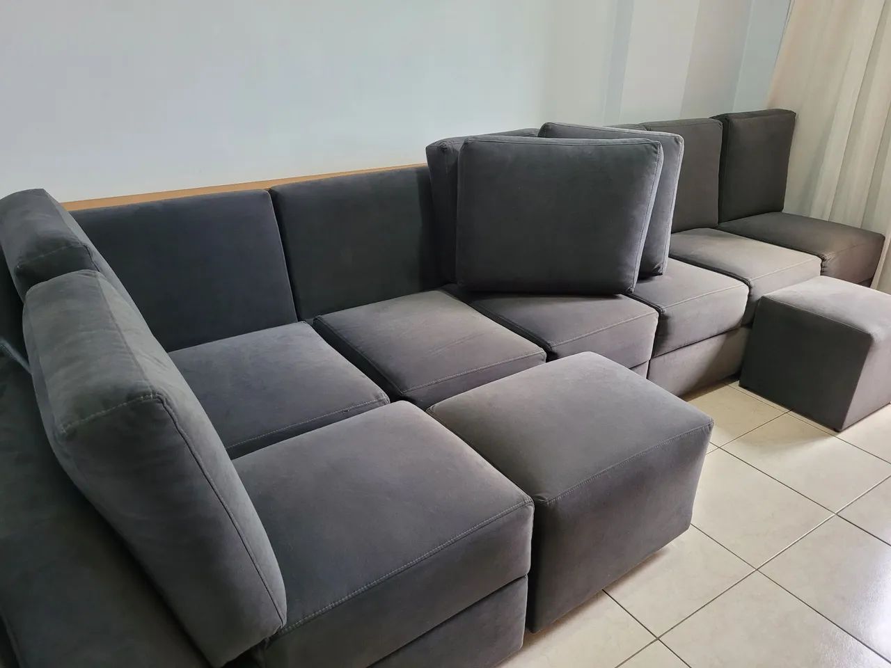Sofá de Canto Modular Grande - Ótimo Estado & Versátil  - Foto 2