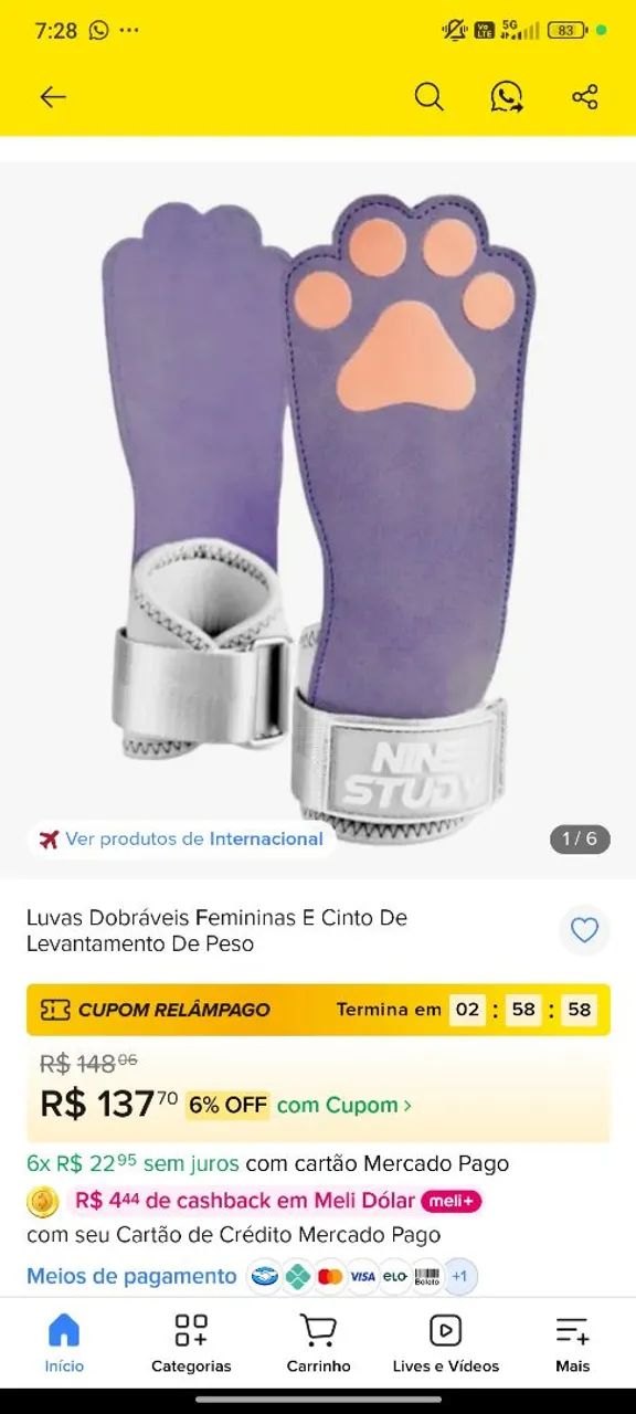 Luva pulseira crossfit  - Foto 3