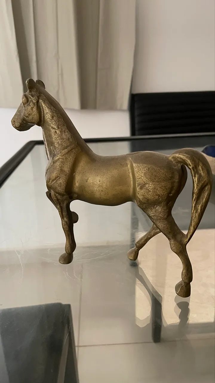 Cavalo de Bronze Artesanal 