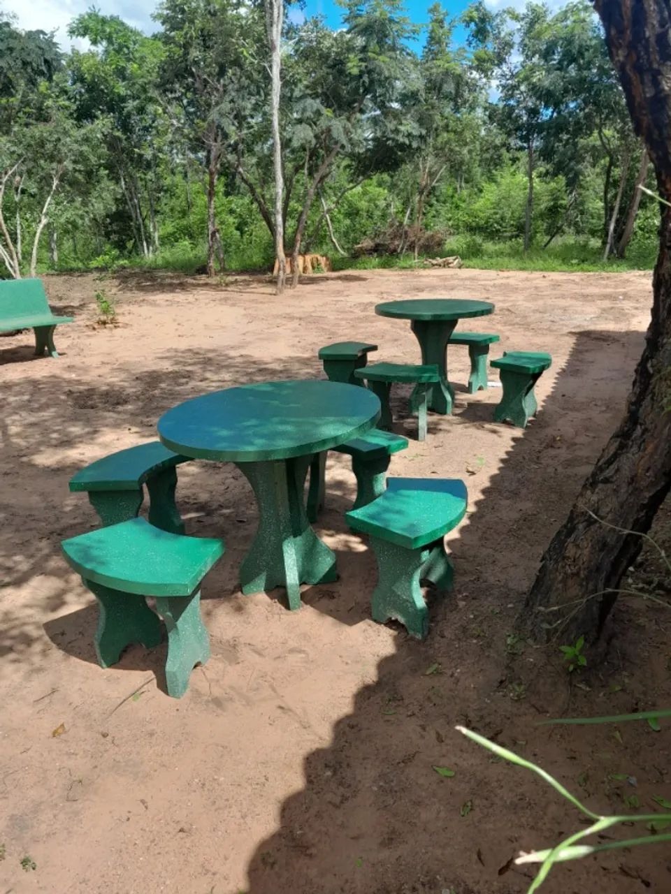 Mesa de concreto, Conjunto mesa e bancos - Foto 5