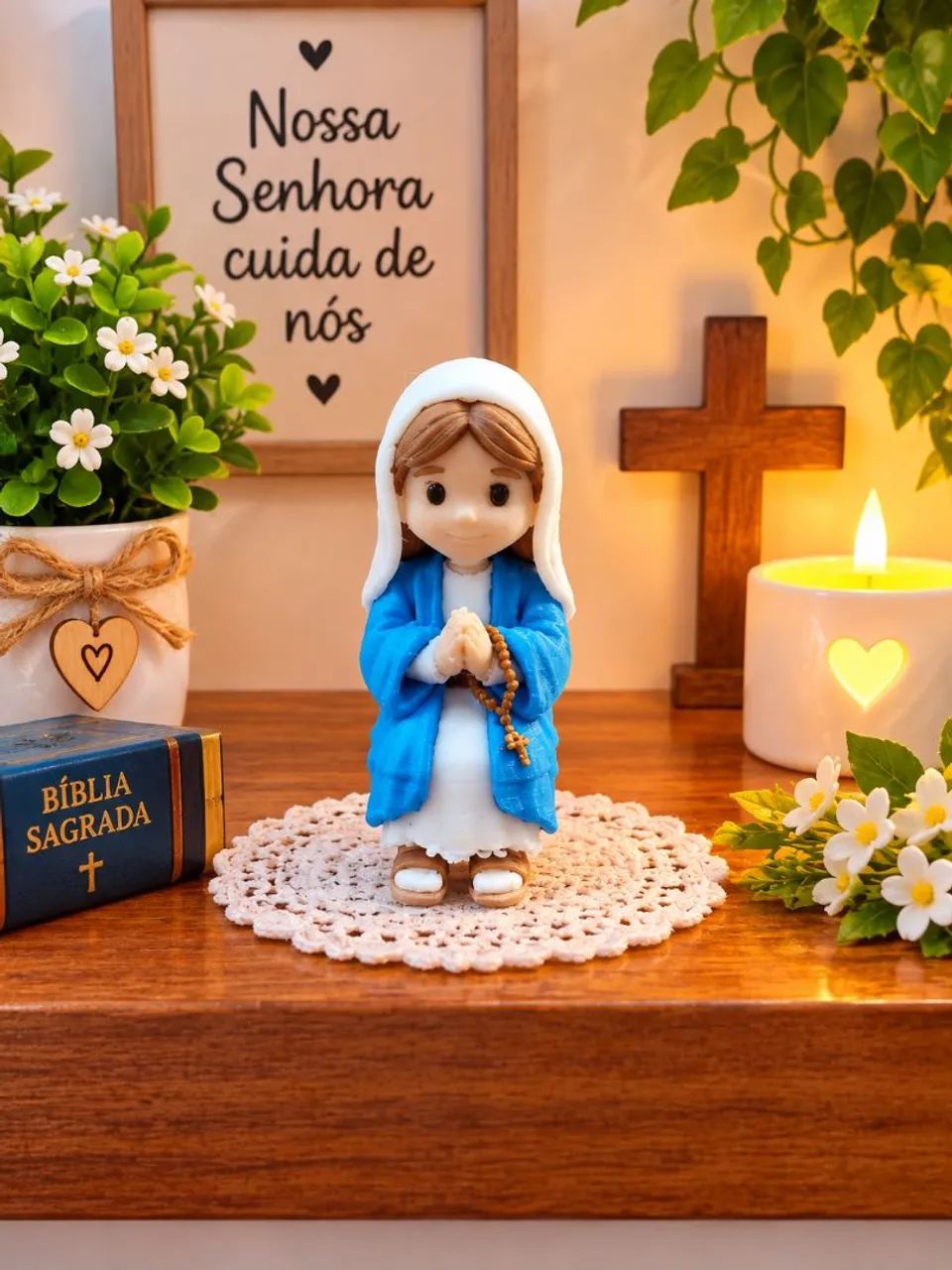 Mini Jesus e Mini Maria feitos em 3D - Foto 2