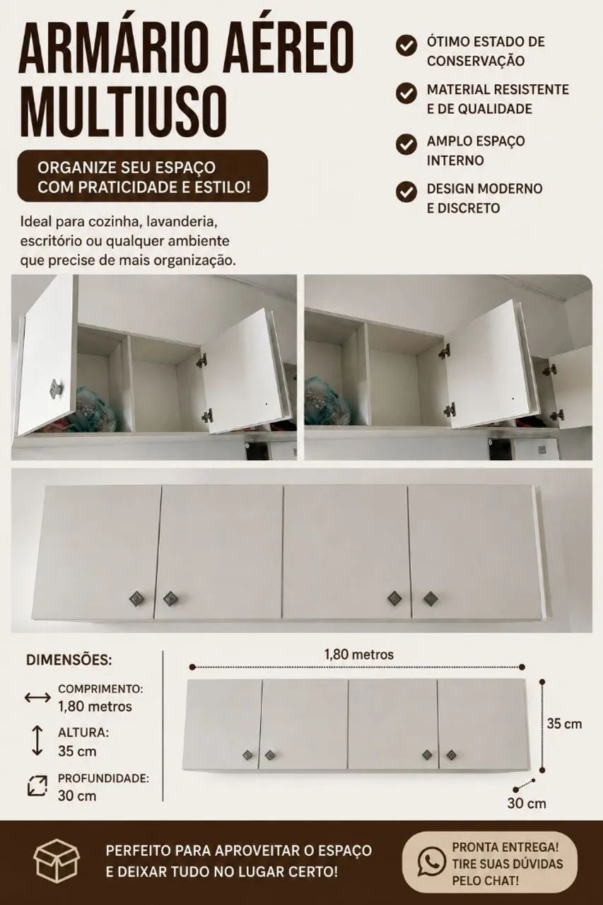 Armário Aéreo Branco