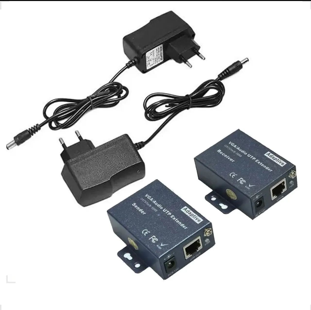 Extensor  Extender VGA até 100 metros UTP Cat5e/6 com Áudio