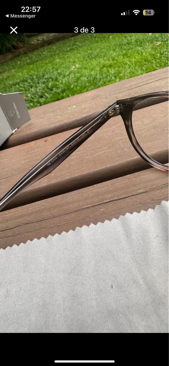 Óculos Ray-Ban Rb 4305 Original Sem Lentes - Foto 3
