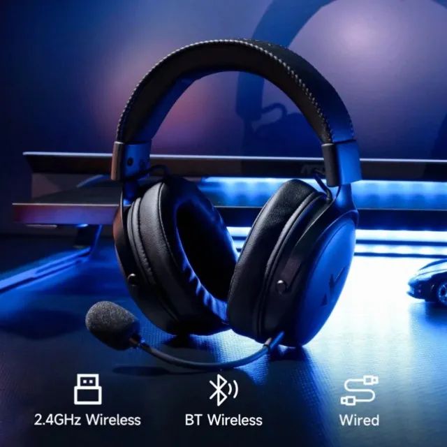Headset Gamer Sem Fio MCHOSE V9 Pro Black Bluetooth PC Celular - Foto 3