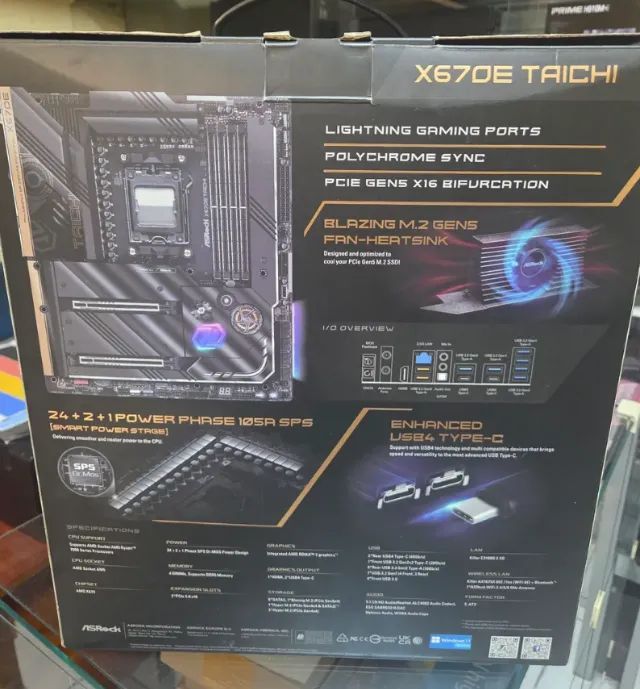 Placa Mãe Asrock X670E Taichi AM5 - Foto 2