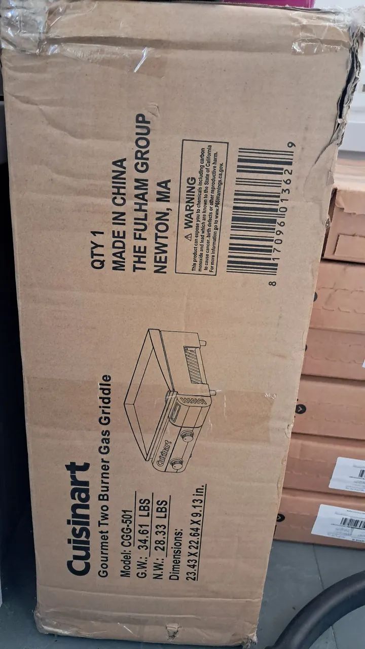 Cuisinart Chapa a gás Gourmet CGG-501, 2 Queimadores - Importado Nova. - Foto 3