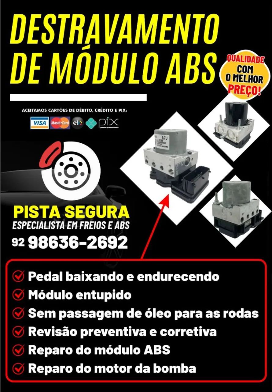 Destravamento de módulos ABS ! Melhor preço de Manaus 