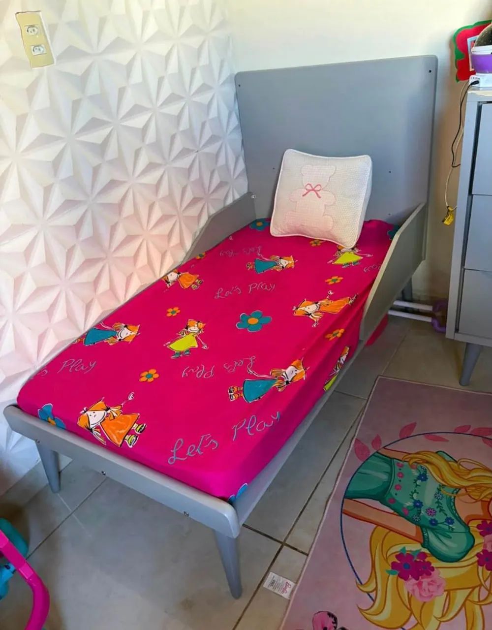 Berço/Cama retro cinza  - Foto 2