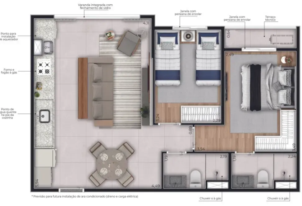 PLANTA 56m²