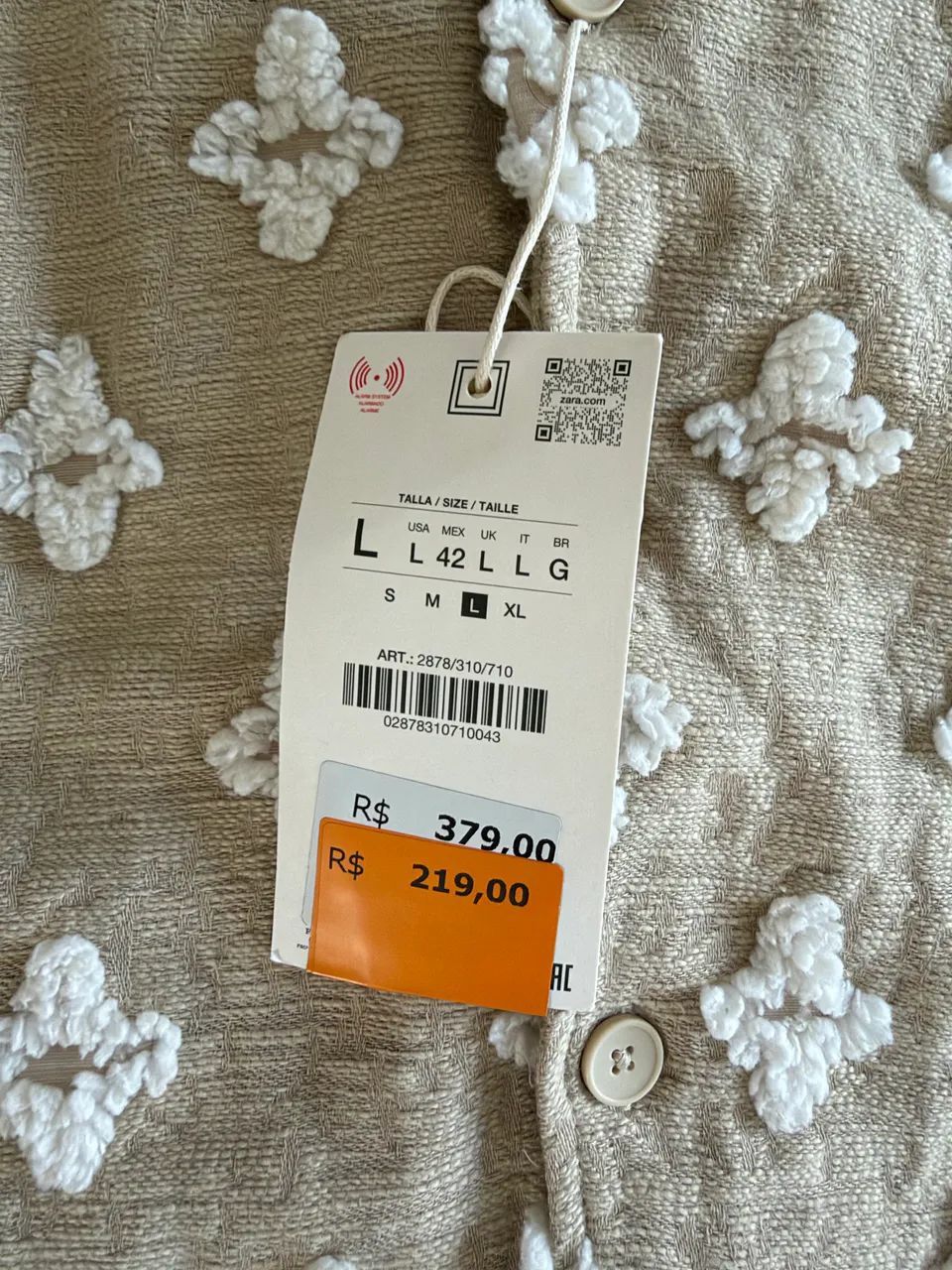 Camisa Zara Nova Original (G) - Foto 2