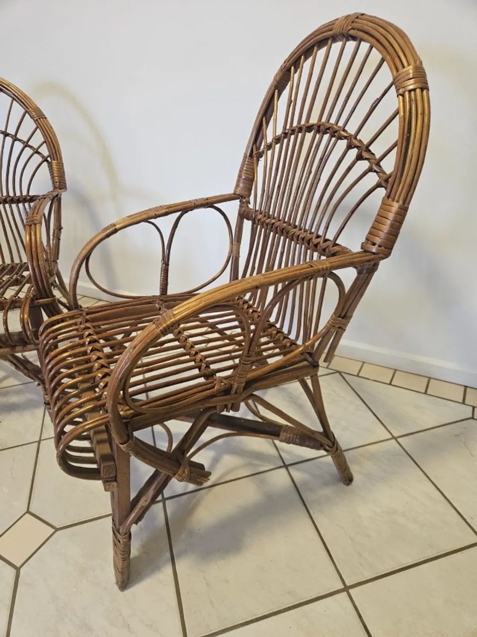 Par de Poltronas de Vime Vintage - Cadeiras - Foto 5