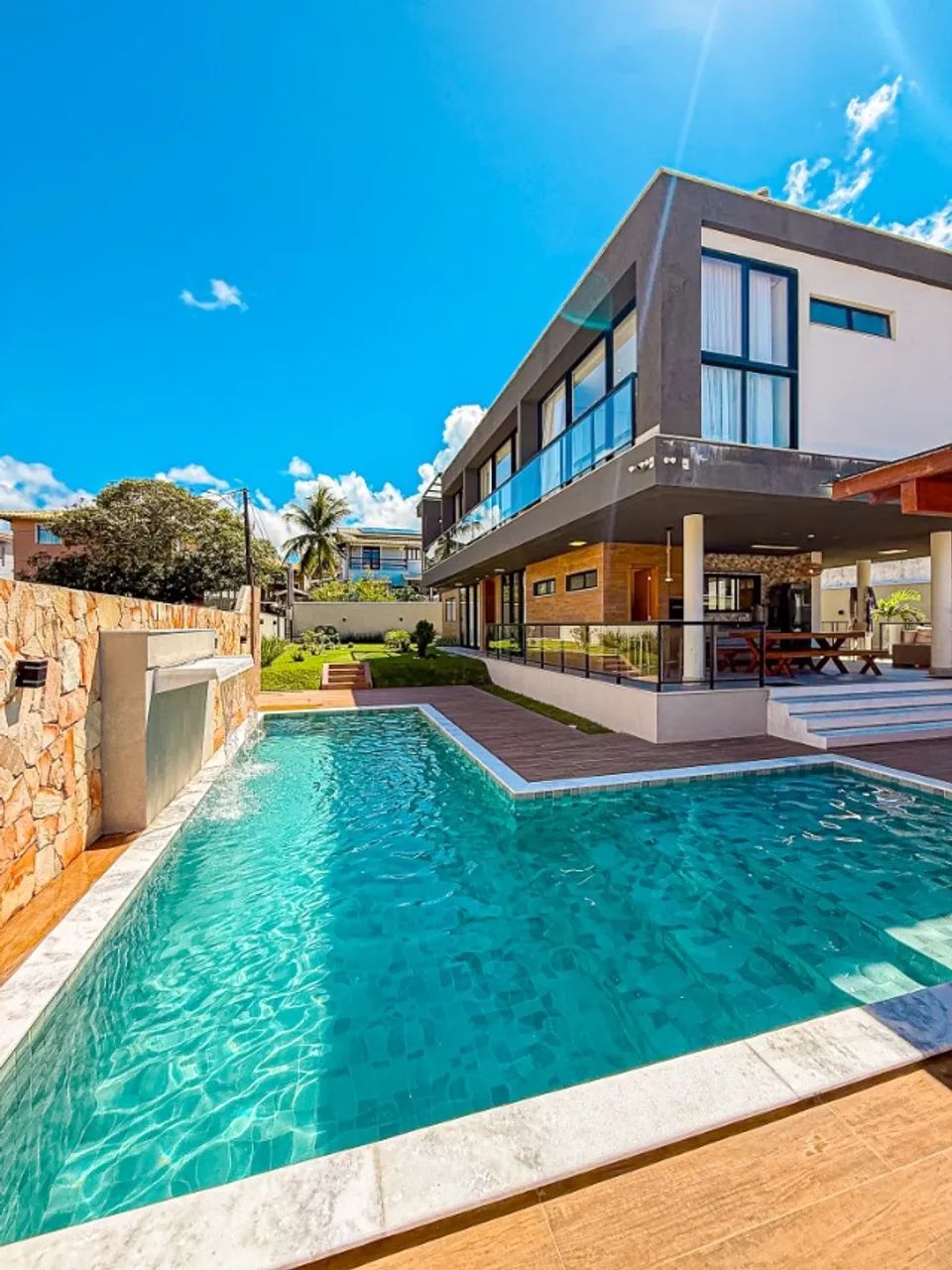 Casa de Praia Luxo em Barra de Jacuípe - 6 Suítes c/ Ar - Piscina - Área Gourmet