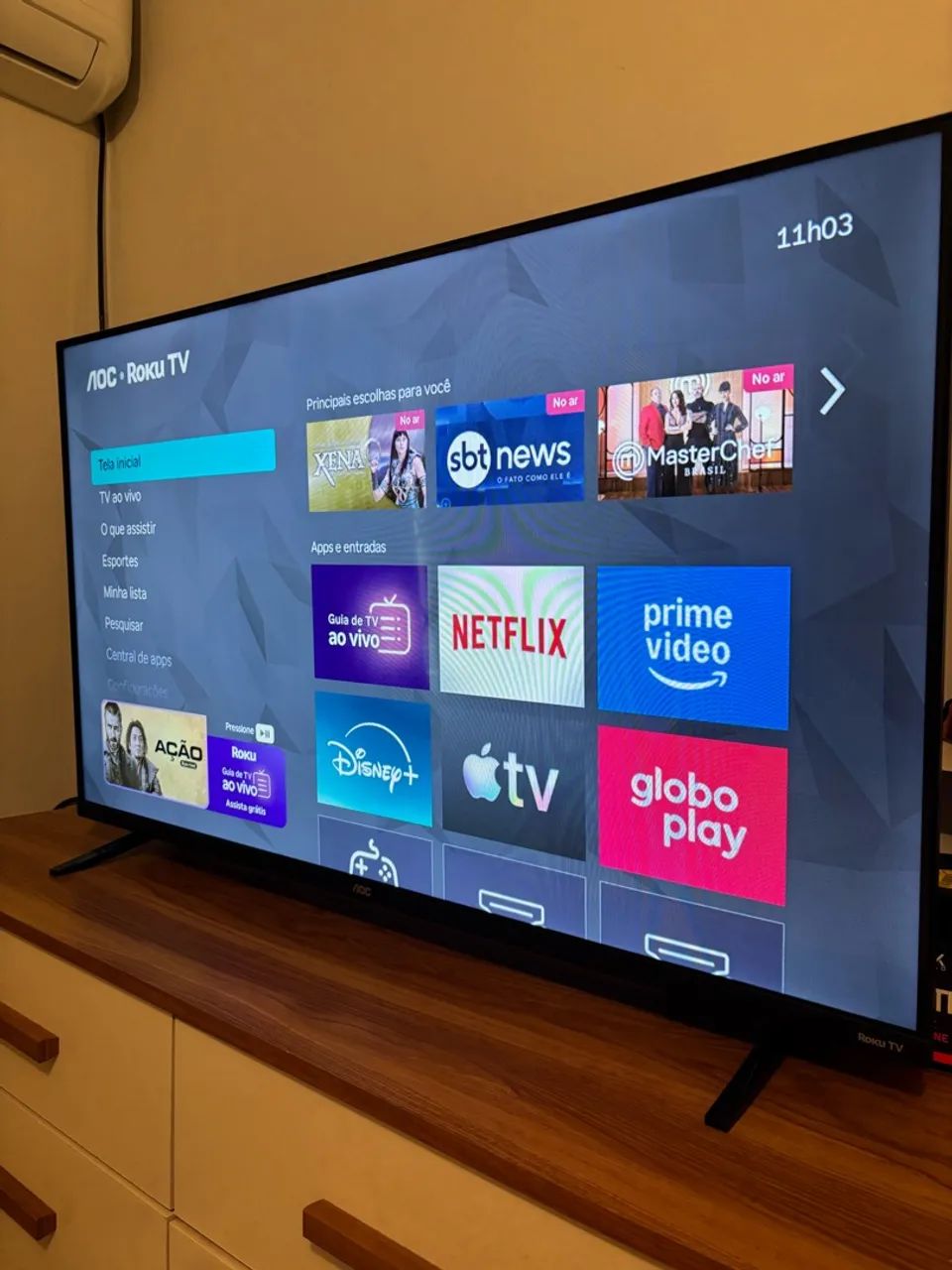 Tv Smart Roku - AOC 43 polegadas 