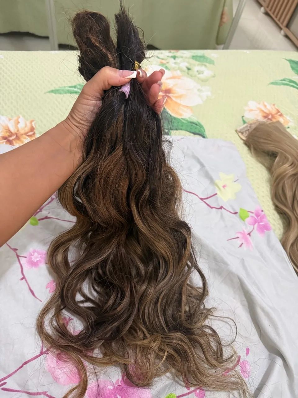 Cabelo morena iluminada humano - Foto 3