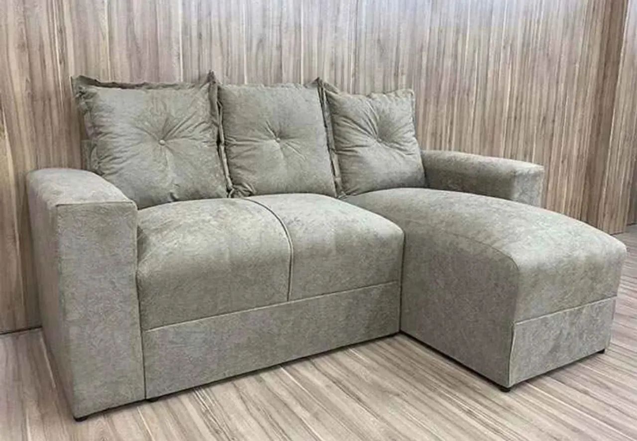 Sofá 3 Lugares 1,50m + Chaise R$589,00 Promoção  - Foto 3