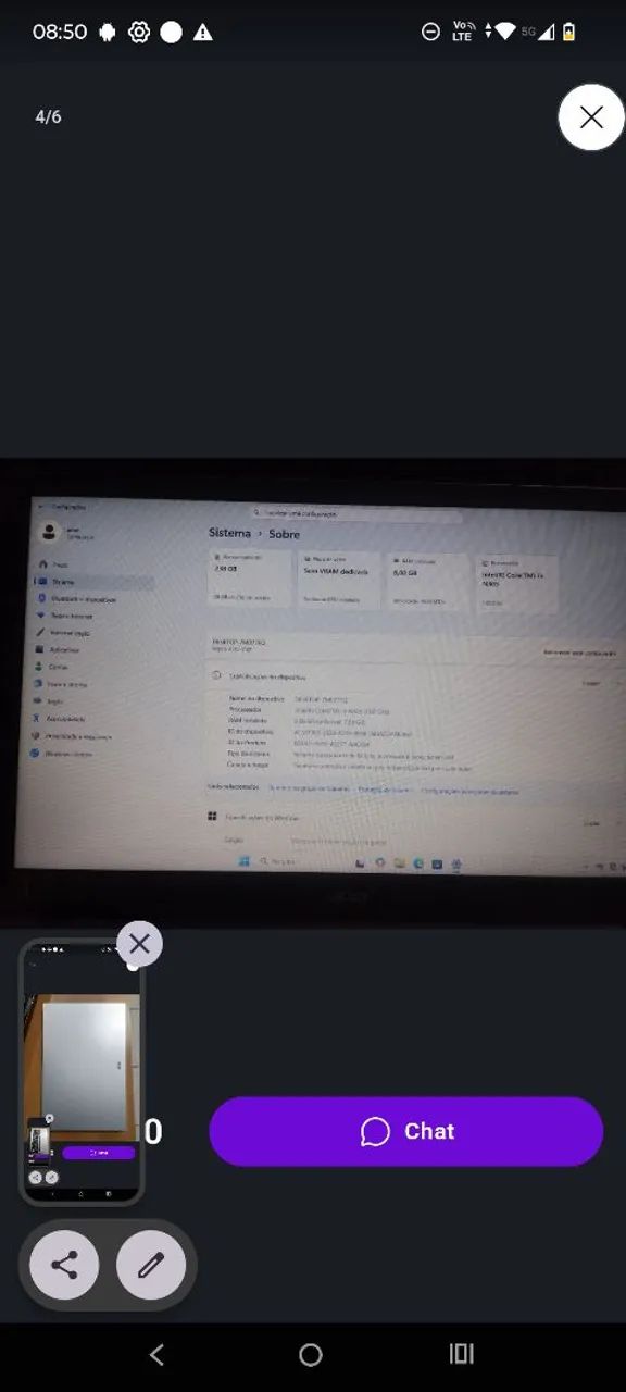 Acer Aspire 3 15 - Intel Core i3-N305, 8 GB de RAM e SSD de 240 GB