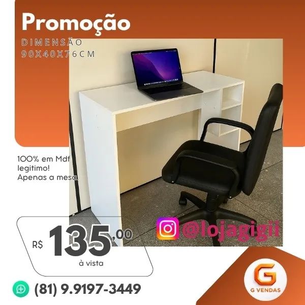 Mesa Gio Com Nicho na Lateral