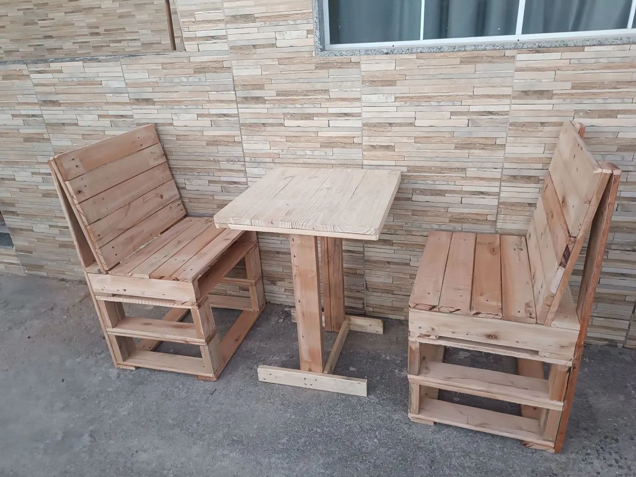 Conjunto sofá de pallet 